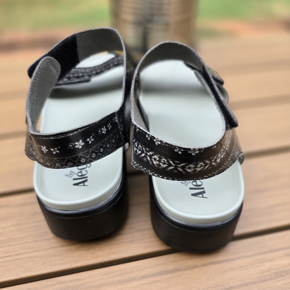 Women's ALEGRIA Sandal Open Toe Black Sandals Size 42/ 10.5-11 - Picture 2 of 9